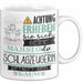 Schlagzeugerin Tasse Geschenk Lustiger Spruch Bitte Erheben Sie Sich Seine Majestät Die Schlagzeugerin Betritt Den Raum Weiß Trendation