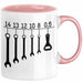 KFZ-Mechaniker Geschenk Tasse Schraubenschlüssel Flaschenöffner Männer Geschenkidee Handwerker Rosa Trendation