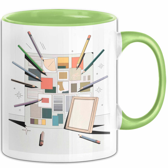 Art Direktor Tasse Geschenk Lustige Geschenkidee Spruch Für Visuelle Leiter Grün Trendation