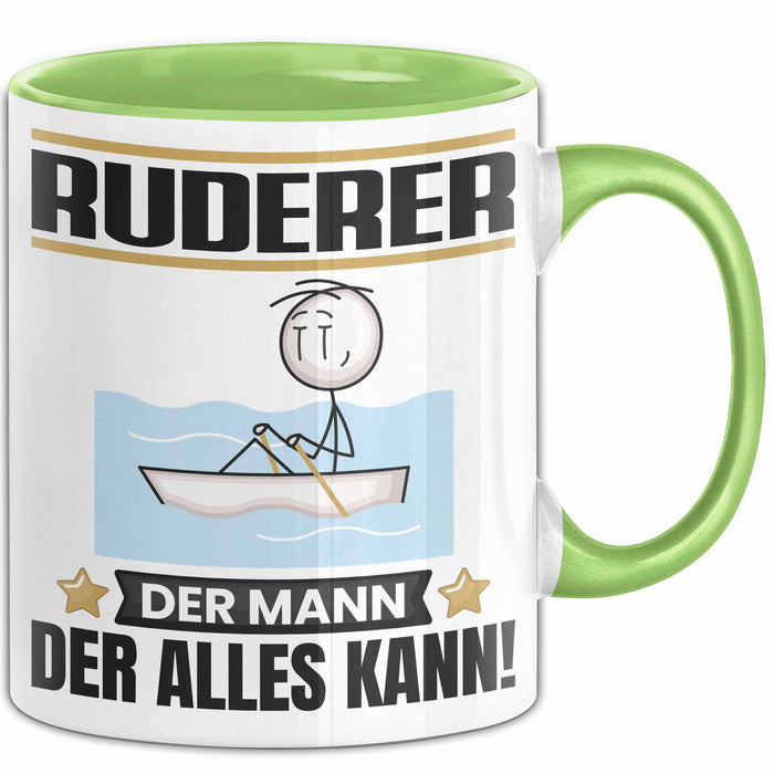 Ruderer Tasse Geschenk für Ruderer Der Mann Der Alles Kann Geschenkidee zum Geburtstag Grün Trendation
