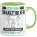 Tierarzthelfer Tasse Geschenk für Tierarzthelfer Geburtstag Lustiger Spruch Kaffee-Becher Was Ist Deine Superkraft Grün Trendation