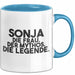Sonja Tasse Sonja – Die Frau. Der Mythos. Die Legende. Geschenk Blau Trendation