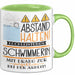 Schwimmerin Tasse Geschenk Lustig Abstand Halten Hochleistungs-Schwimmerin Mit Drang Zur Perfektion Bei Der Arbeit Grün Trendation