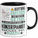 Konzertpianist Geschenk Tasse Lustiger Spruch Erheben Sie Sich Der Konzertpianist Betritt den Raum Schwarz Trendation