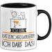 Geschenk für Katzencafégängerin Tasse Lustige Geschenkidee Geburtstag Ich Bin Katzencafégängerin Ich Darf Das Trendation