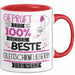 Gleitschirmfliegerin Geschenk Becher Tasse Gott Schuf Alle Menschen Gleich Nur Die Besten Durfeten Gleitschirmfliegerin Werden Geschenkidee Lustig Rot Trendation