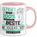 Beste Moderatorin Der Welt Tasse Geschenk für Eine Moderatorin Geprüft Und Sicher Geschenkidee Geburtstag Weihnachten Rosa Trendation
