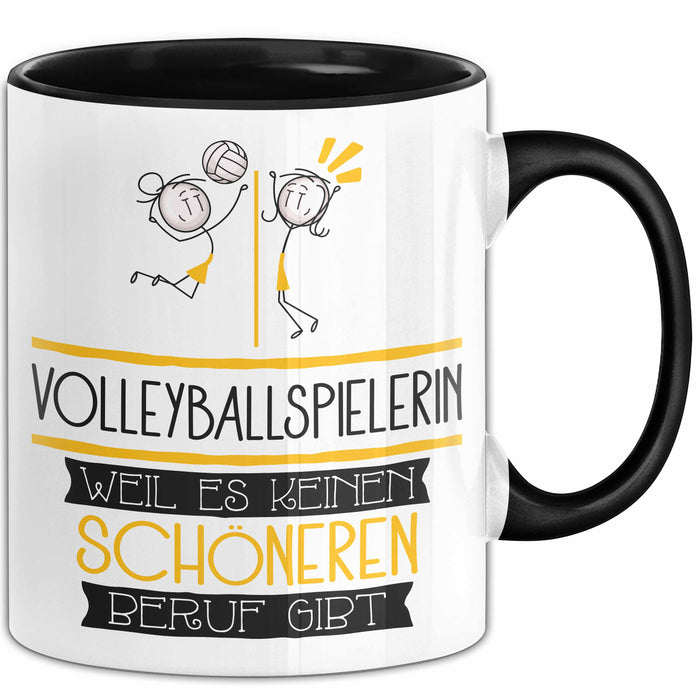Volleyballspielerin Weil Es Keinen Schöneren Beruf Gibt Tasse Geschenk für Eine Volleyballspielerin Lustig Trendation