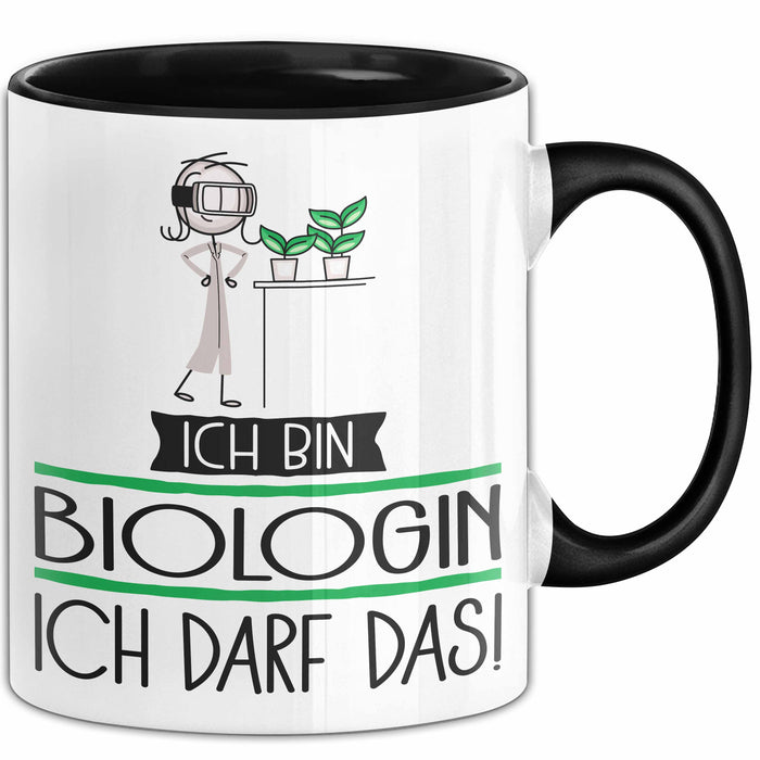 Geschenk für Biologin Tasse Lustige Geschenkidee Geburtstag Ich Bin Biologin Ich Darf Das Trendation