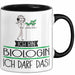 Geschenk für Biologin Tasse Lustige Geschenkidee Geburtstag Ich Bin Biologin Ich Darf Das Trendation