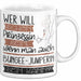 Bungee-Jumperin Tasse Geschenk Spruch Wer Will Schon Prinzessin Sein Wenn Man Auch Bungee-Jumperin Sein Kann Weiß Trendation