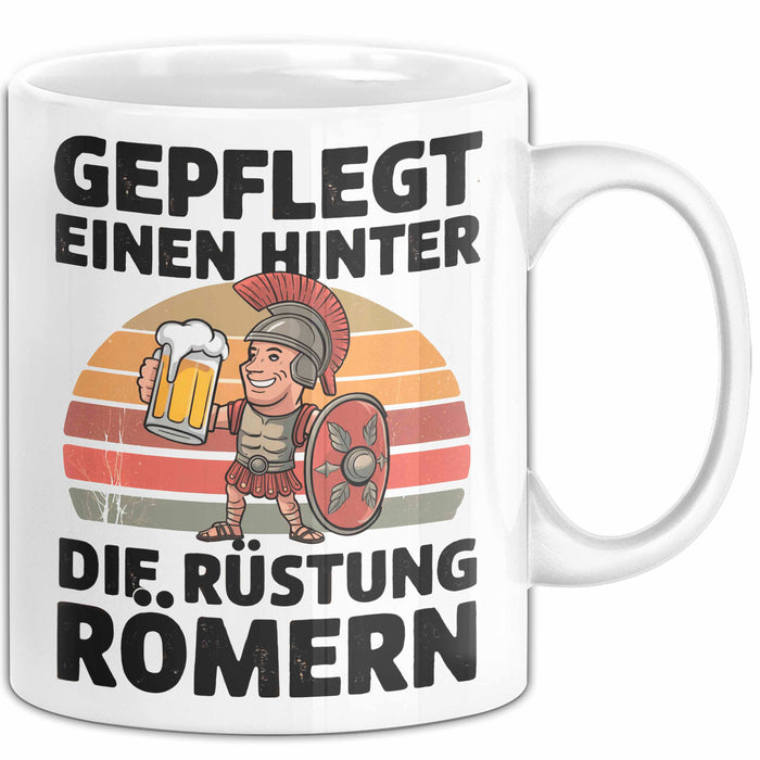 Bierliebhaber Biertrinker Faultier Tasse Geschenk Lustige Geschenkidee Spruch Gepflegt Einen Hinter Die Rüstung Römern Weiß Trendation