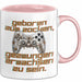 Humor Tasse Gamer – Geboren zum Zocken, gezwungen erwachsen zu sein – Lustiger Kaffee-Becher Geschenk für Gamer und Zocker Lustig Rosa Trendation