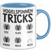 Spinne Vogelspinne Tier Tasse Geschenk Lustige Geschenkidee Spruch Vogelspinnen Tricks Blau Trendation