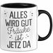 Frauke Tasse Geschenk Alles Ist Gut Frauke Ist Jetz Da Geschenkidee Becher mit Name Schwarz Trendation