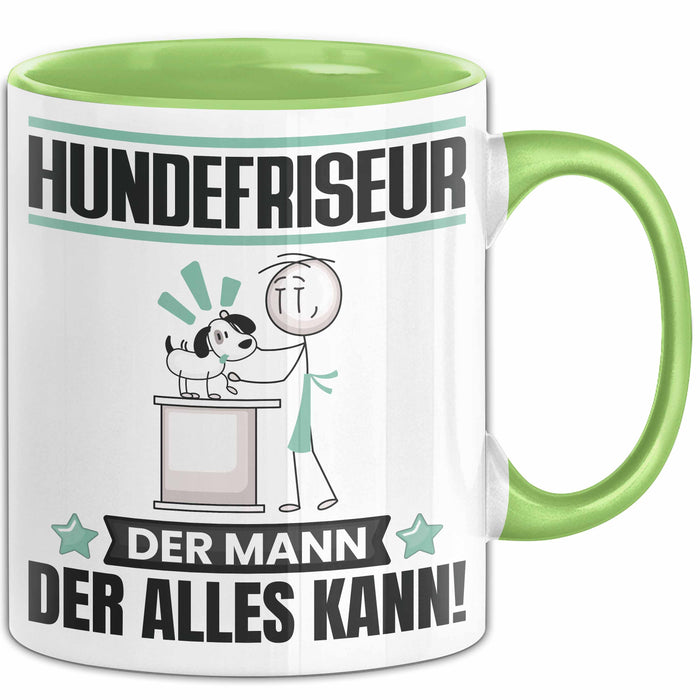 Hundefriseur Tasse Geschenk für Hundefriseur Der Mann Der Alles Kann Geschenkidee zum Geburtstag Grün Trendation
