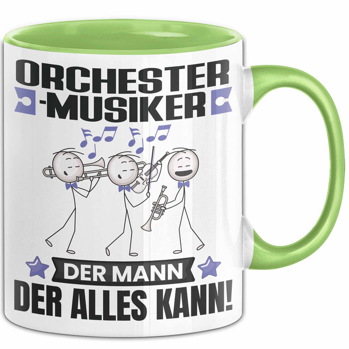 Orchestermusiker Tasse Geschenk für Orchestermusiker Der Mann Der Alles Kann Geschenkidee zum Geburtstag Grün Trendation