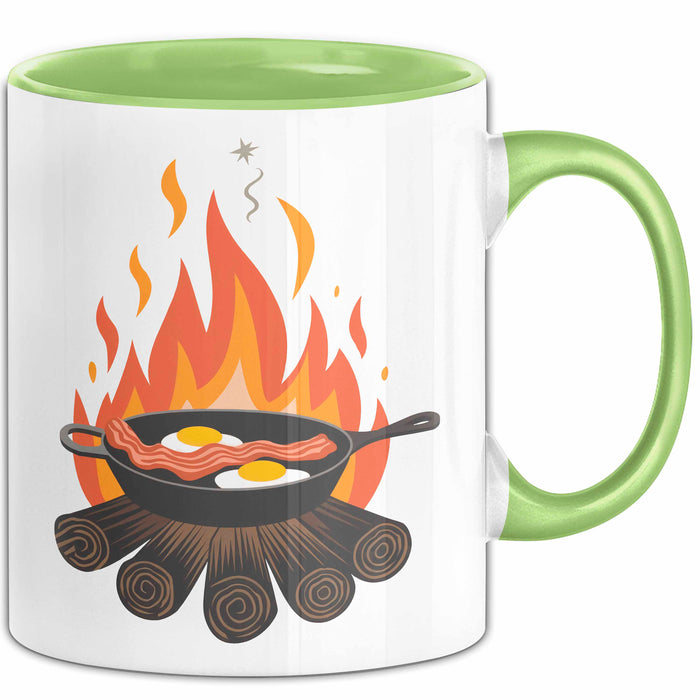 Camping Koch Tasse Geschenkidee für Outdoor Koch Liebhaber Grün Trendation