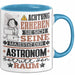 Astronom Geschenk Tasse Lustiger Spruch Erheben Sie Sich Der Astronom Betritt den Raum Blau Trendation