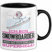 Snowboarder Geschenk Tasse Ich Bin Snowboarder Aber Sag Doch Einfach Superheld Lustige Geschenkdiee für Snowboarder Kaffee-Becher Schwarz Trendation