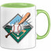 Baseballspieler Tasse Geschenkidee für Baseballliebhaber Grün Trendation