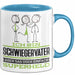 Schwiegervater Geschenk Tasse Ich Bin Schwiegervater Aber Sag Doch Einfach Superheld Lustige Geschenkdiee für Schwiegervater Kaffee-Becher Blau Trendation