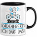 Geschenk für Radfahrerin Tasse Lustige Geschenkidee Geburtstag Ich Bin Radfahrerin Ich Darf Das Trendation