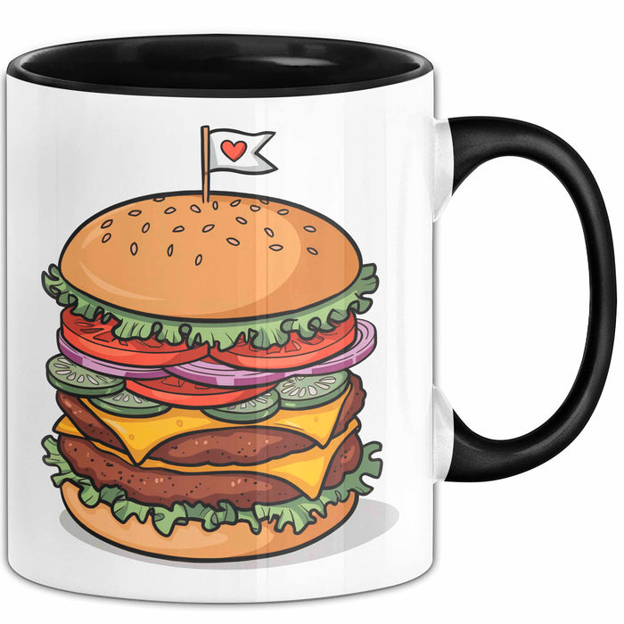Burger Fan Tasse Geschenkidee für Grillmeister Trendation