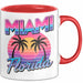 Miami Florida USA Tasse Geschenk Lustige Geschenkidee Spruch Rot Trendation