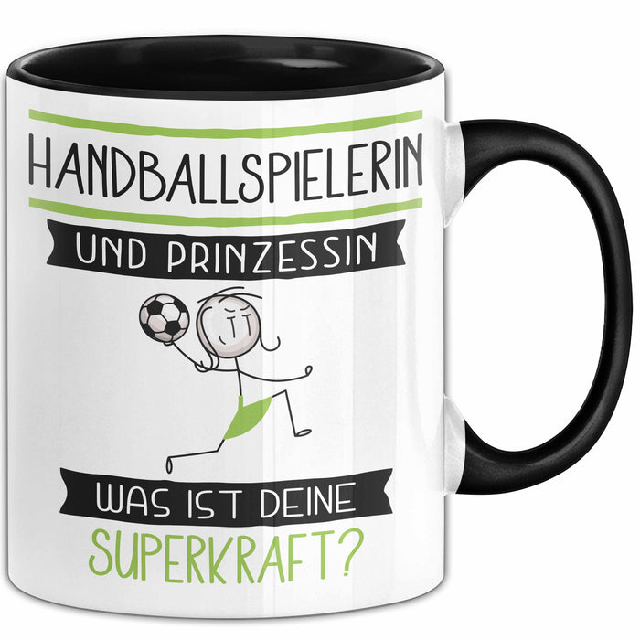 Handballspielerin Und Prinzessin Tasse Geschenk Für Eine Handballspielerin Geburtstag Was Ist Deine Superkraft Trendation