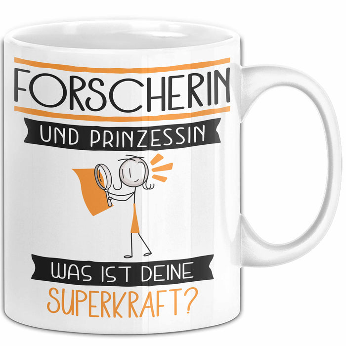 Forscherin Und Prinzessin Tasse Geschenk Für Eine Forscherin Geburtstag Was Ist Deine Superkraft Weiß Trendation