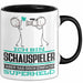 Schauspieler Geschenk Tasse Ich Bin Schauspieler Aber Sag Doch Einfach Superheld Lustige Geschenkdiee für Schauspieler Kaffee-Becher Schwarz Trendation