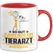 Tierarzt Geschenk Tasse So Gut Kann Nur Ein Tierarzt Aussehen Geschenkidee Kaffee-Becher Rot Trendation