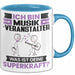 Musikveranstalter Tasse Geschenk für Musikveranstalter Geburtstag Lustiger Spruch Kaffee-Becher Was Ist Deine Superkraft Blau Trendation
