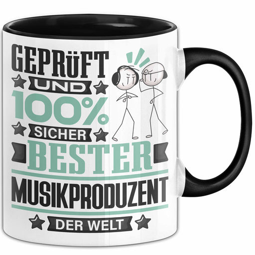 Musikproduzent Geschenk Lustiger Spruch für Musikproduzent Geschenkidee Bester Musikproduzent Der Welt Schwarz Trendation