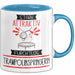 Trampolinspringerin Tasse Geschenk Becher Stark Attraktiv Furchtlos Trampolinspringerin Lustige Geschenkidee Blau Trendation