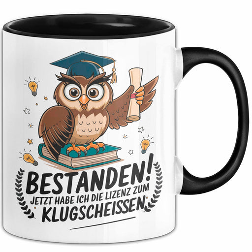 Abschluss Tasse Geschenkidee Lizenz Klugscheißen Absolvent Trendation