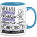 Komponistin Tasse Geschenk Spruch Wer Will Schon Prinzessin Sein Wenn Man Auch Komponistin Sein Kann Blau Trendation