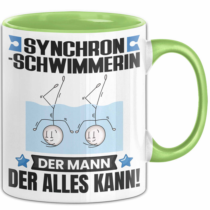 Synchronschwimmerin Tasse Geschenk für Synchronschwimmerin Der Mann Der Alles Kann Geschenkidee zum Geburtstag Grün Trendation