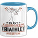 Triathlet Geschenk Tasse So Gut Kann Nur Ein Triathlet Aussehen Geschenkidee Kaffee-Becher Blau Trendation