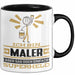 Maler Geschenk Tasse Ich Bin Maler Aber Sag Doch Einfach Superheld Lustige Geschenkdiee für Maler Kaffee-Becher Schwarz Trendation