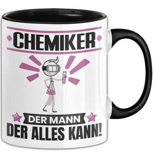 Chemiker Tasse Geschenk für Chemiker Der Mann Der Alles Kann Geschenkidee zum Geburtstag Schwarz Trendation