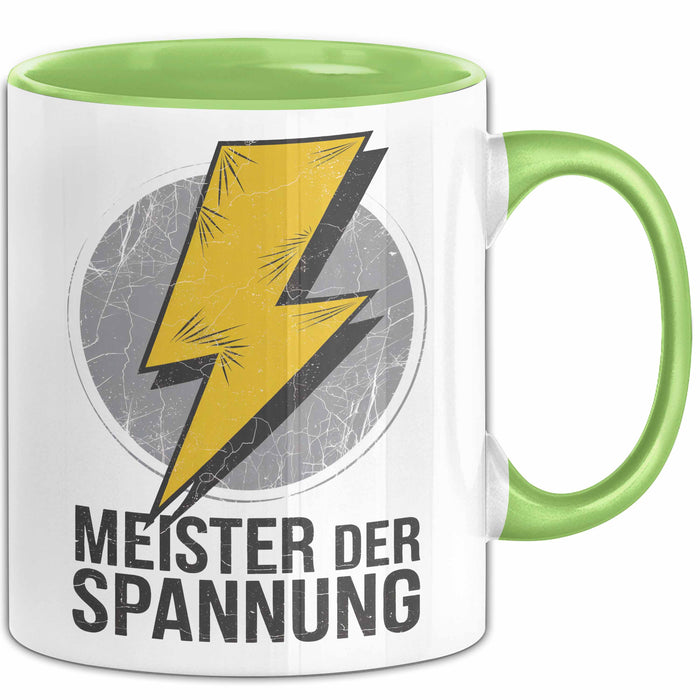 Elektriker Tasse Geschenk Meister der Spannung Geschenk Grün Trendation