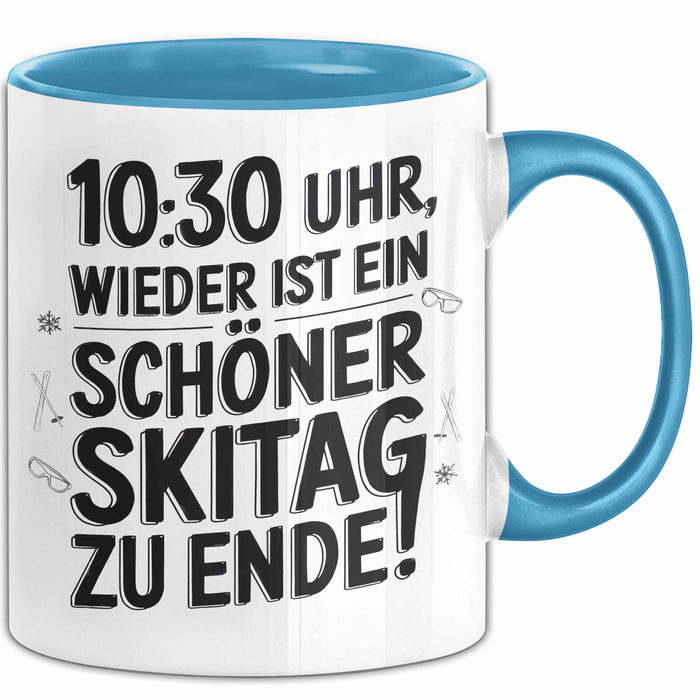 Skifahren Tasse Geschenk Wieder ein schöner Skitag Skifahrer Blau Trendation