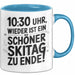 Skifahren Tasse Geschenk Wieder ein schöner Skitag Skifahrer Blau Trendation