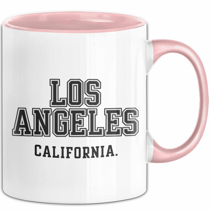 Los Angeles LA Kalifornien USA Tasse Geschenk Lustige Geschenkidee Spruch Rosa Trendation