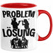 Poker Tasse Geschenk für Poker-Spieler Männer Geschenkidee Problem und Lösung Poker Spielen Kartenspielen Rot Trendation