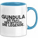 Gundula Tasse Gundula – Die Frau. Der Mythos. Die Legende. Geschenk Blau Trendation