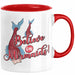 Meerjungfrau Geschenk Tasse für Mädchen Nymphe Nixe Becher Grafik Believe In Mermaids Rot Trendation
