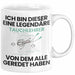 Tauchlehrer Geschenk Tasse Lustige Geschenkidee Geburtstag für Tauchlehrer Ich Bin Dieser Legendäre Tauchlehrer Von Dem Alle Geredet Haben Kaffee-Becher Weiß Trendation